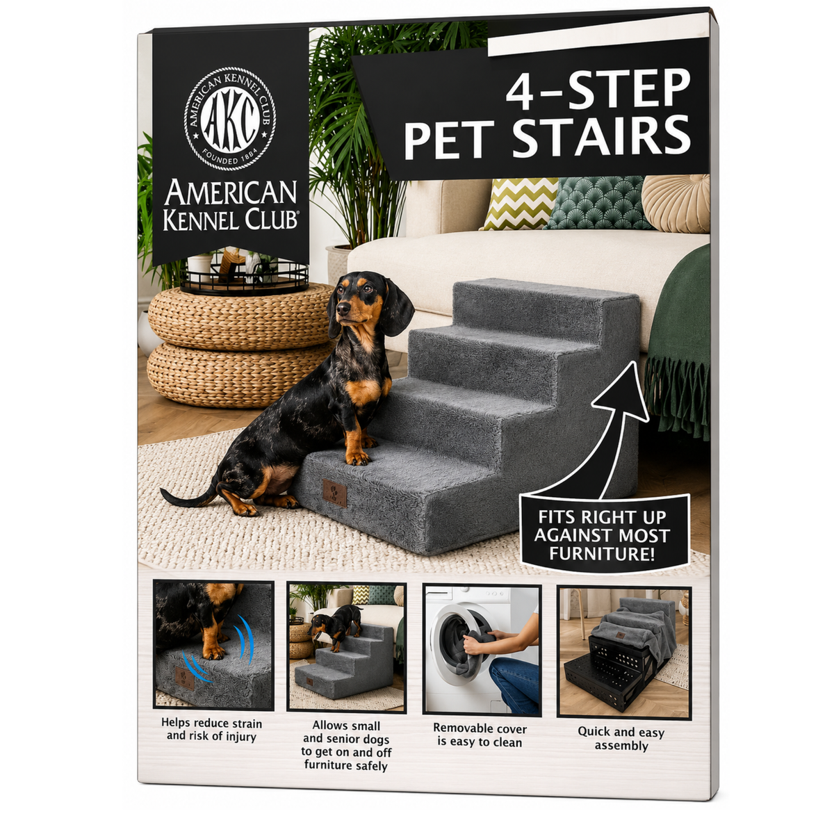 Akc Four Step Pet Stairs