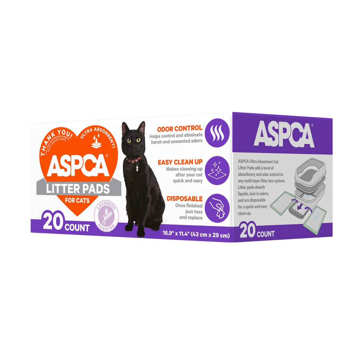 Aspca Cat Pads 20Pk Lavender Scented