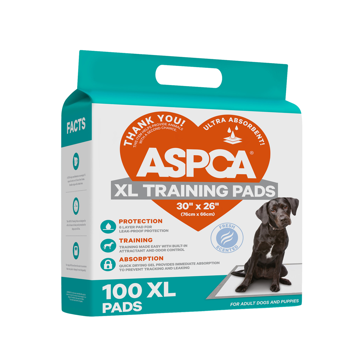 Aspca 100 Count Xl 30" X 26" Fresh Scent Training Pads
