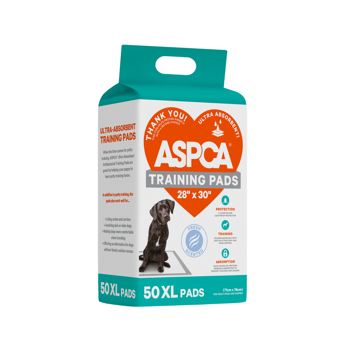 Aspca 50 Count Xl 30" X 28" Fresh Scent Training Pads