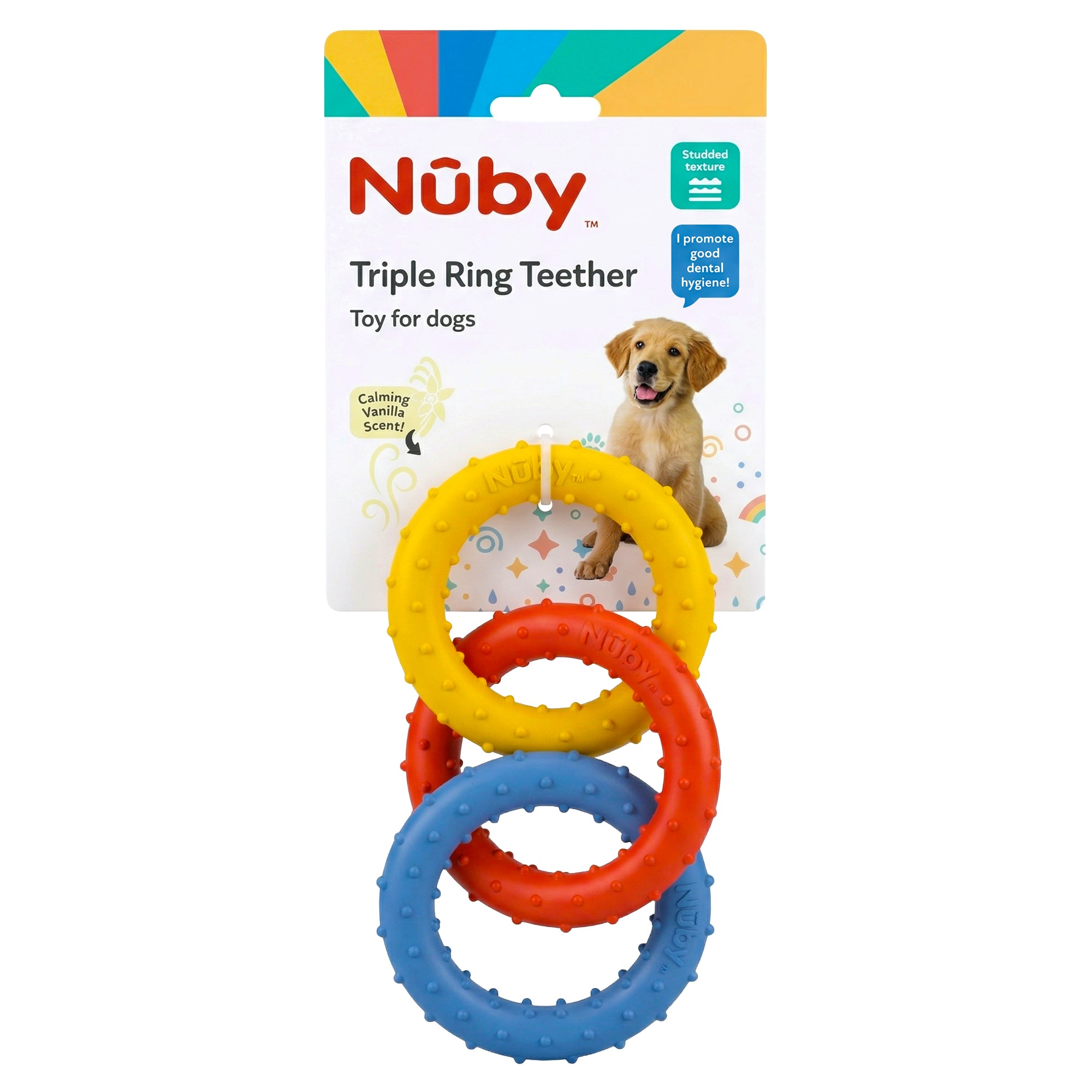 Nuby Tpr Triple Ring Puppy Toy