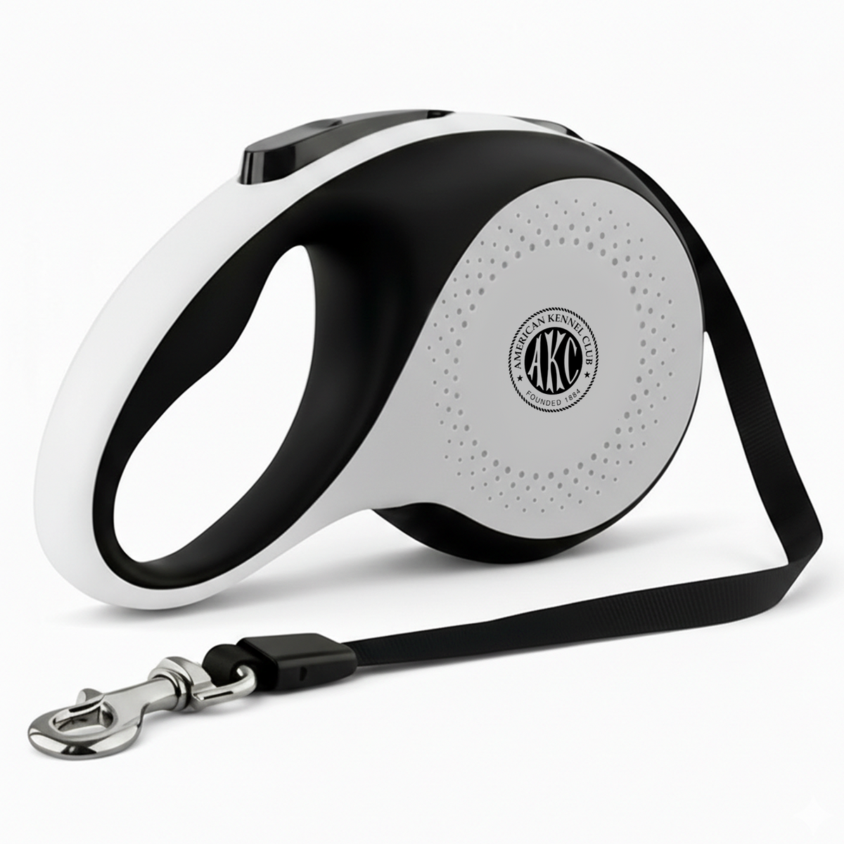 Akc Large Heavy Duty Retractable Leash 66 Lbs 16.4Ft Gray