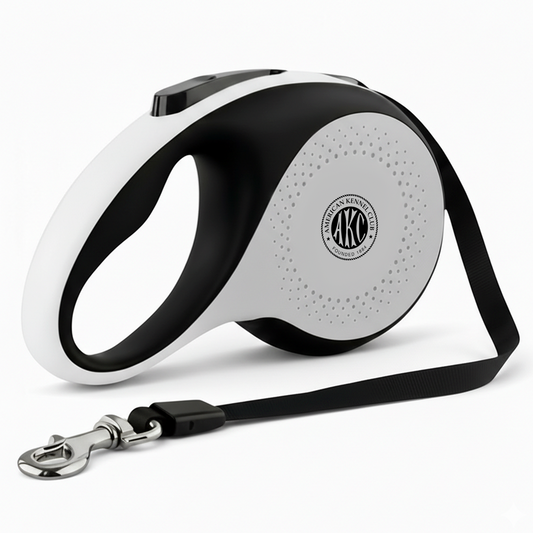 Akc Large Heavy Duty Retractable Leash 66 Lbs 16.4Ft Gray