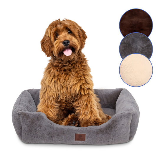Akc Plush 30" Cuddle Pet Bed Rolled Package Gray