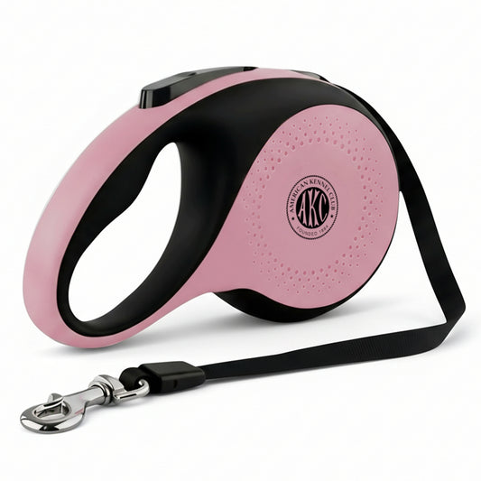 Akc Large Heavy Duty Retractable Leash 66 Lbs 16.4Ft Pink