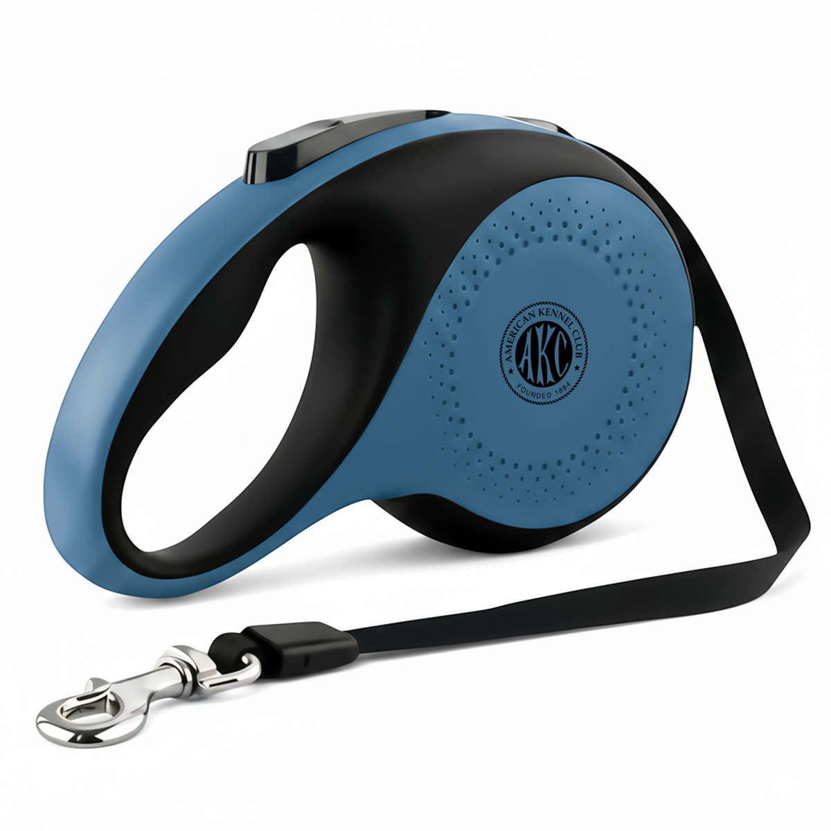 Akc Large Heavy Duty Retractable Leash 66 Lbs 16.4Ft Blue