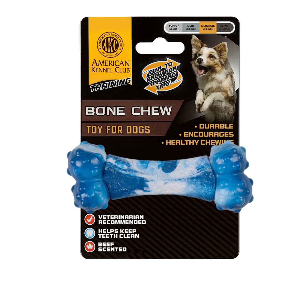 Akc Training Ombre Pp Bone Dog Toy