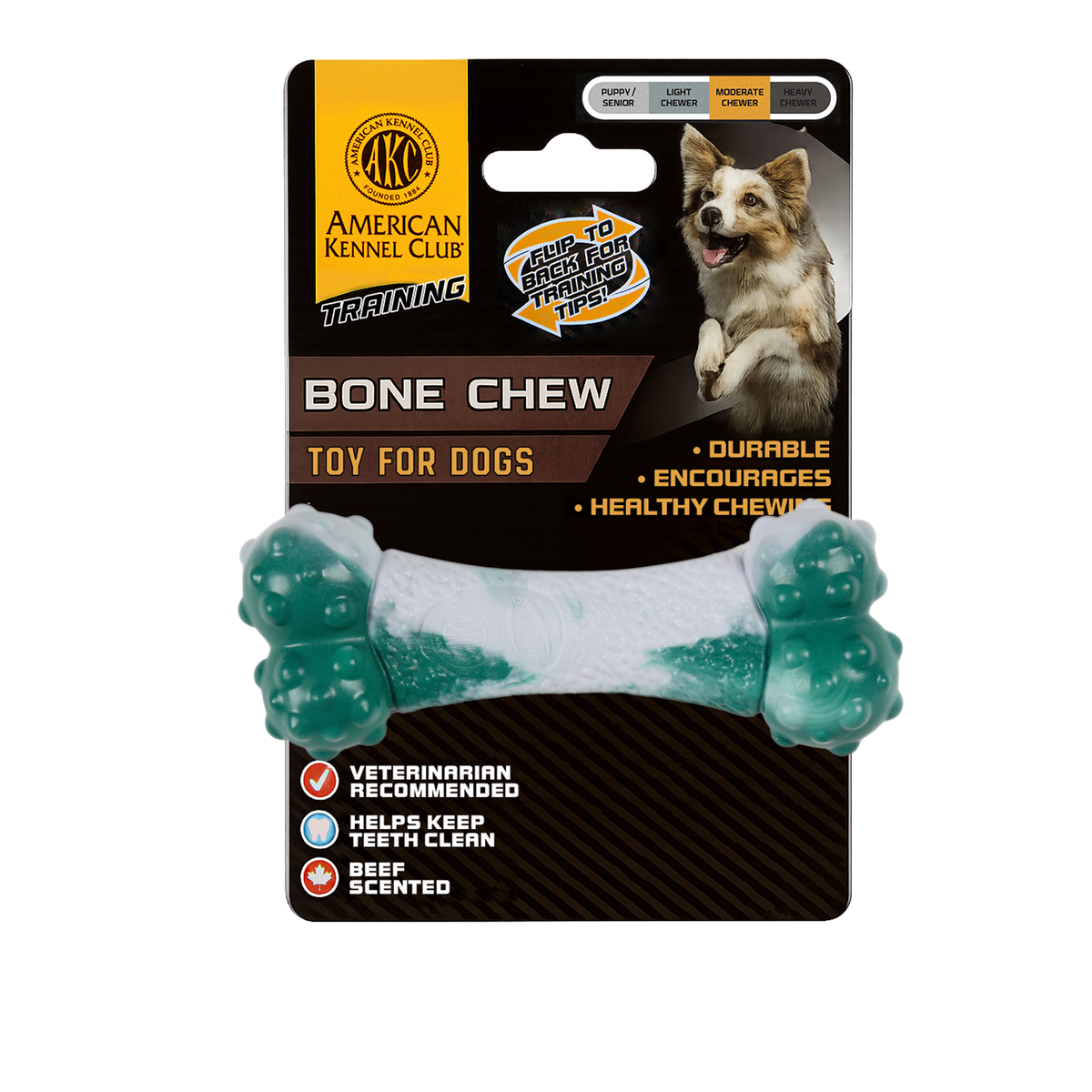 Akc Training Ombre Pp Bone Dog Toy