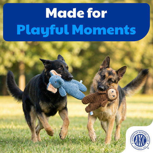 Akc 2 Pk Medium Pixel Elephant And Monkey Toy Set