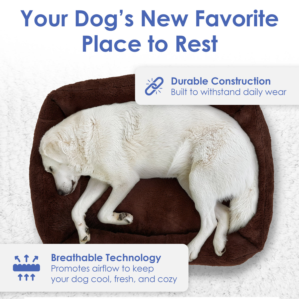 Akc Plush 25" Cuddler Pet Bed Rolled Package Brown