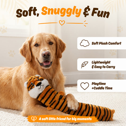 Bow Wow Long Body Tiger Plush Toy