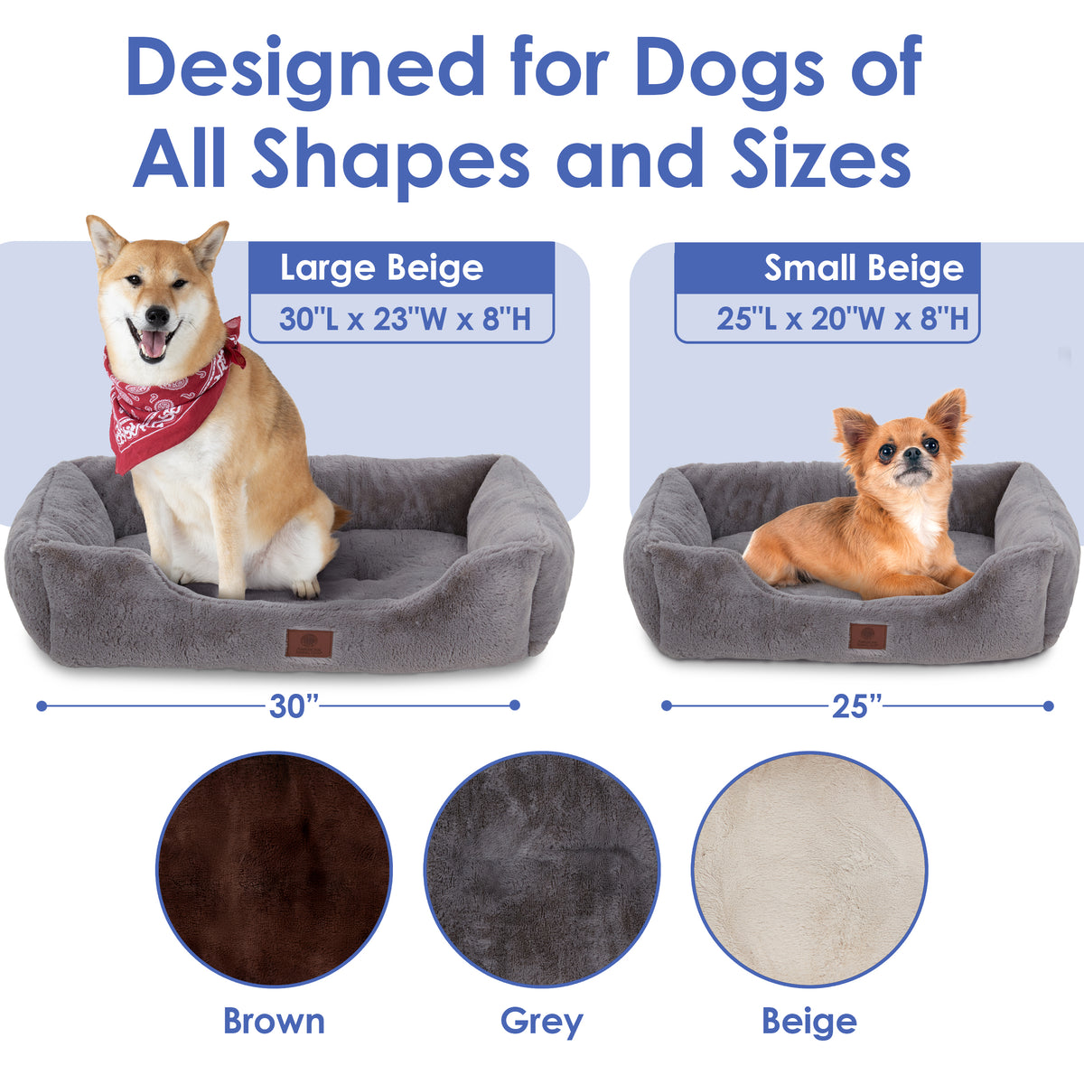 Akc Plush 30" Cuddle Pet Bed Rolled Package Gray