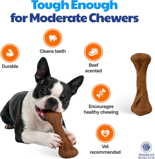 Akc Training Pp Large Bone Dog Toy Natural