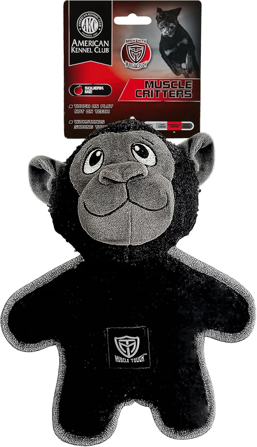 Akc Muscle Tough Gorilla Plush Dog Toy
