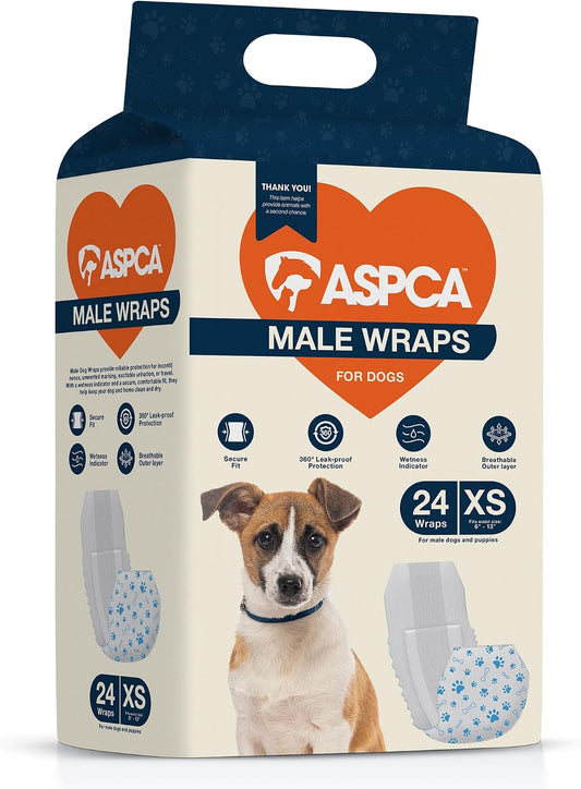 Aspca Size Xs Male Dog Diapers 24Ct Waist Sz 6"- 13"