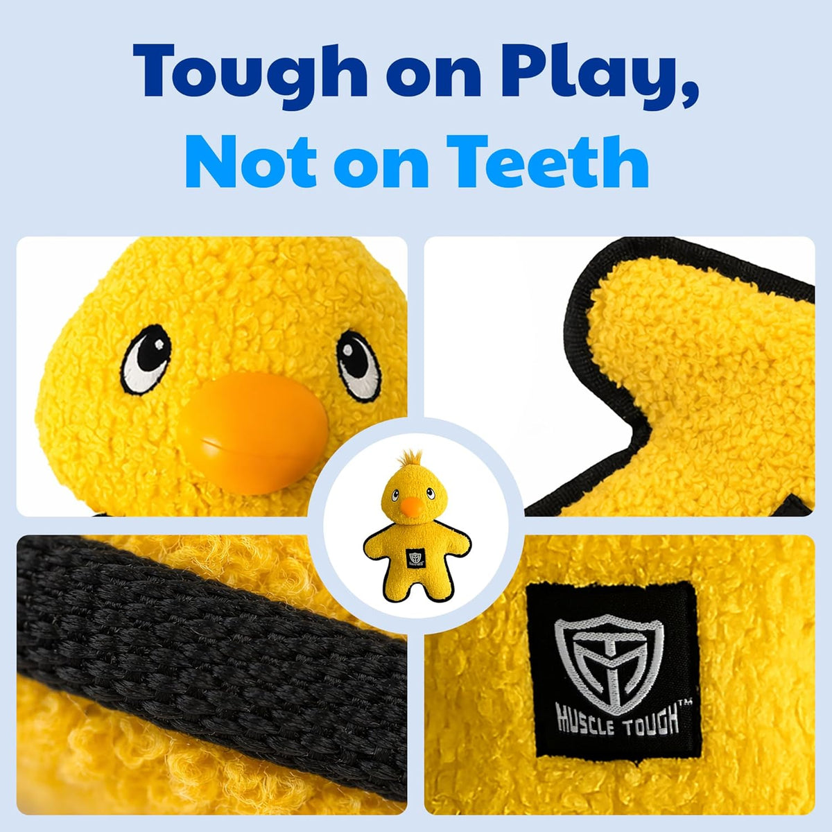 Akc Muscle Tough Duck Plush Dog Toy