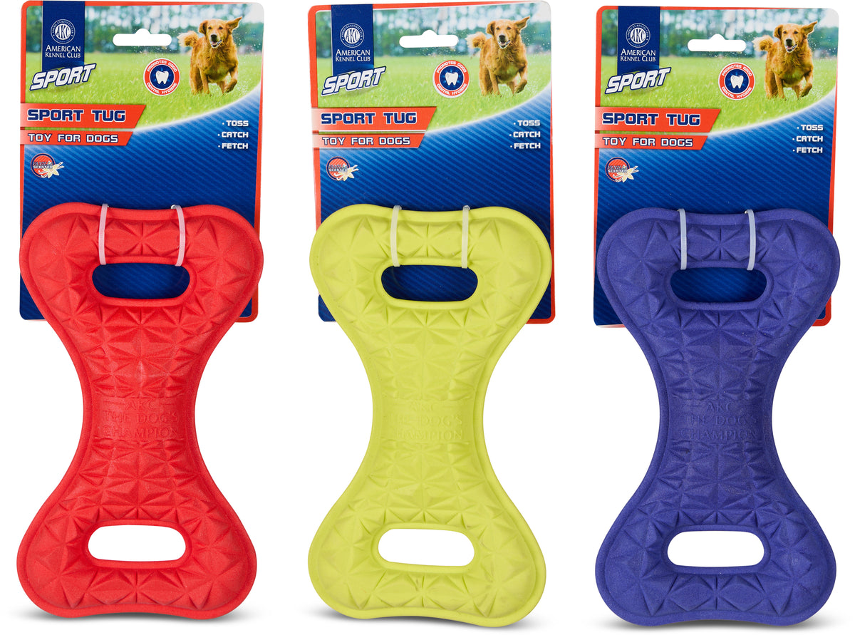 Akc Sport Tpr Foam Pattern Double Tug Toy