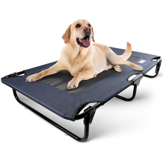 Akc Large 24" X 42" Pet Cot With Mesh Center Blue