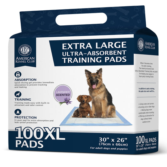 Akc 100Ct 30" X 26" Xl Training Pad Lavender Scent