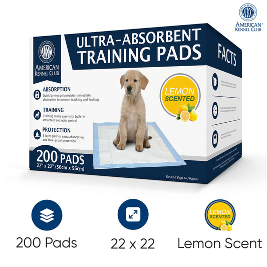 Akc 200 Count Lemon Scent Training Pad In A Box