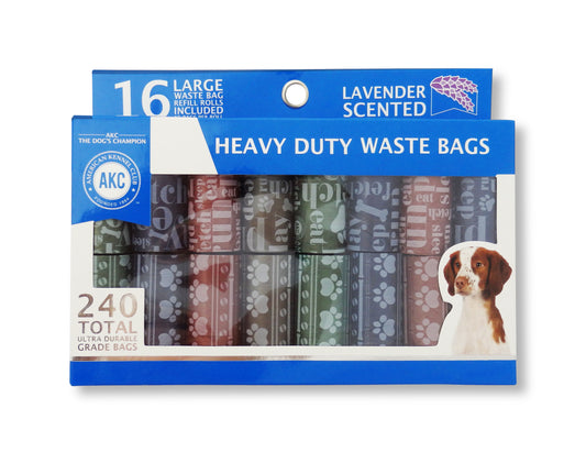 Akc 16Ct (240 Bags) Waste Bag Refill Pack- Paw Print
