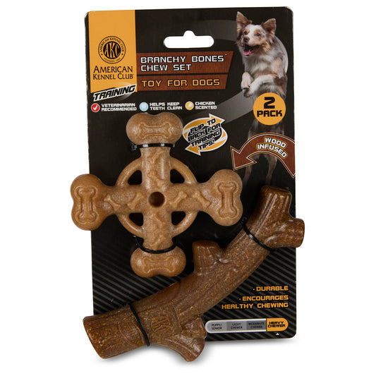 AKC TRAINING 2 PK PP ASSORTED DOG TOY