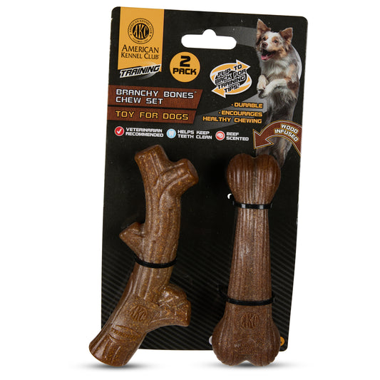 AKC TRAINING 2 PK PP ASSORTED DOG TOY