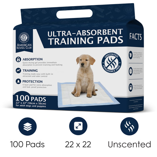 Akc 22*22" 100 Count Unscent Training Pads In A Box
