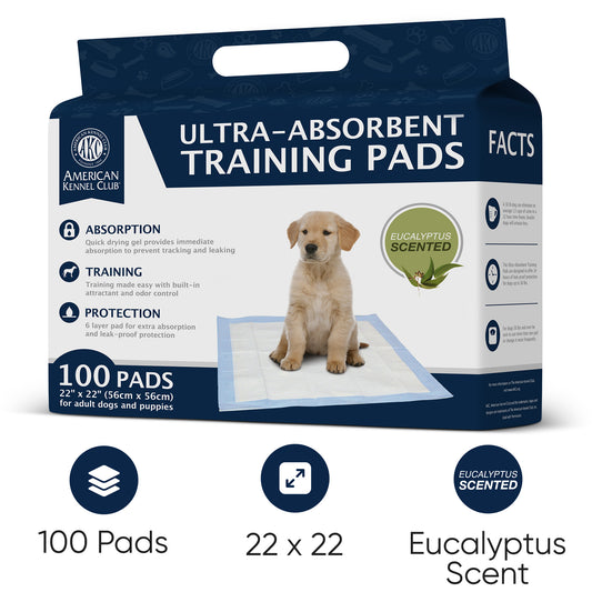 Akc 100 Count Eucalyptus Scent Training Pads