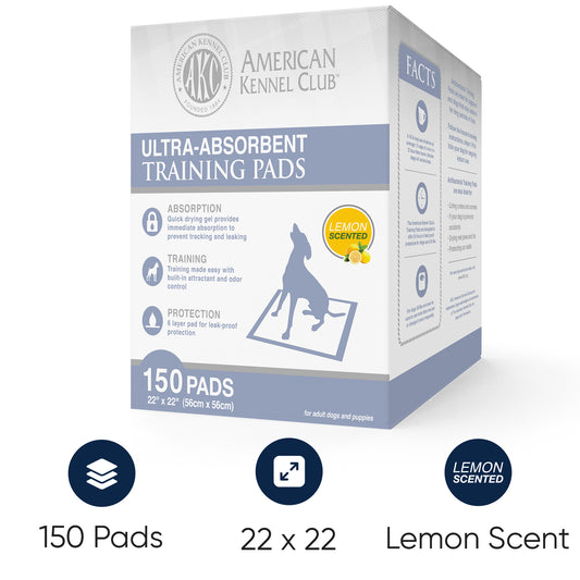 Akc 150 Count Lemon Scent Training Pads In A Box