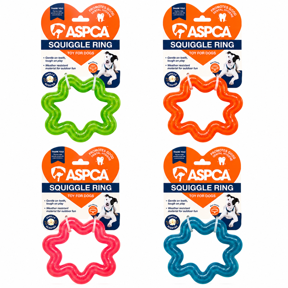 Aspca Tpr Translucent Twist Snowflake Dog Toy
