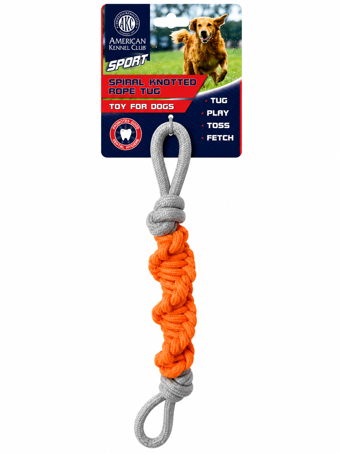 Akc Sport Lots O' Knots Double Tug Rope Dog Toy