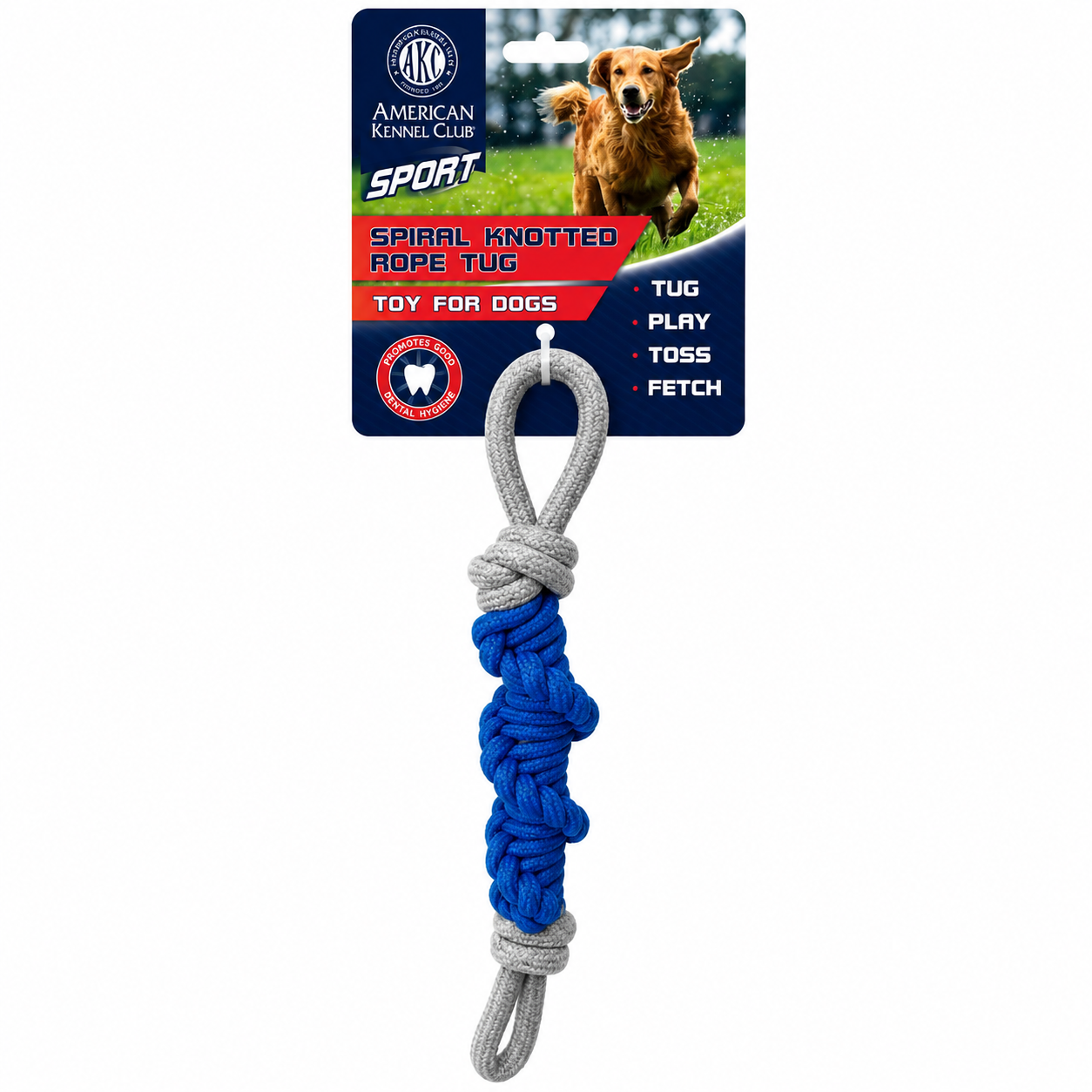 Akc Sport Lots O' Knots Double Tug Rope Dog Toy