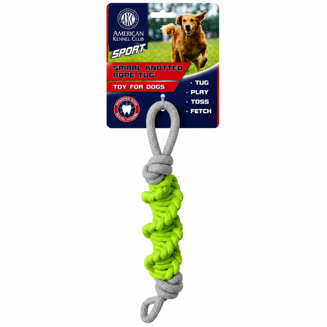 Akc Sport Lots O' Knots Double Tug Rope Dog Toy
