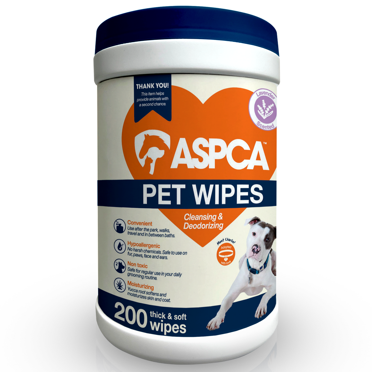 Aspca Pet Wipes Lavender Scent 200 Count Canister