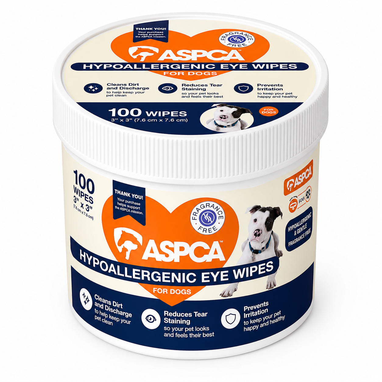 Aspca 3"*3" Pet Eye Wipes Fragrance Free 100 Count