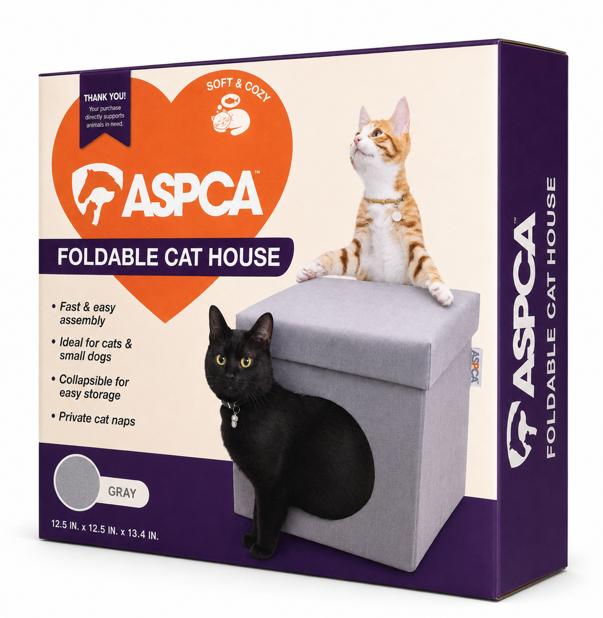 Aspca Foldable Cat Cube House