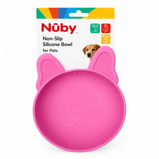 Nuby Silicon Puppy Bowl With Suction Cup Bottom