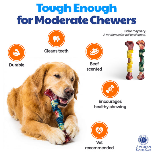 Akc Training Long Meat Bone Chew Toy For Dogs
