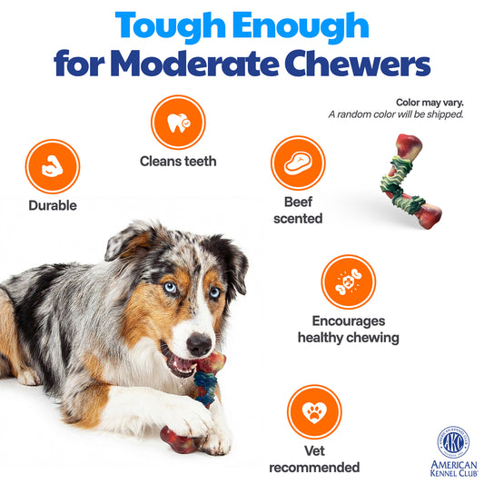 Akc Training V Shaped Meat Bone Chew Toy For Dogs