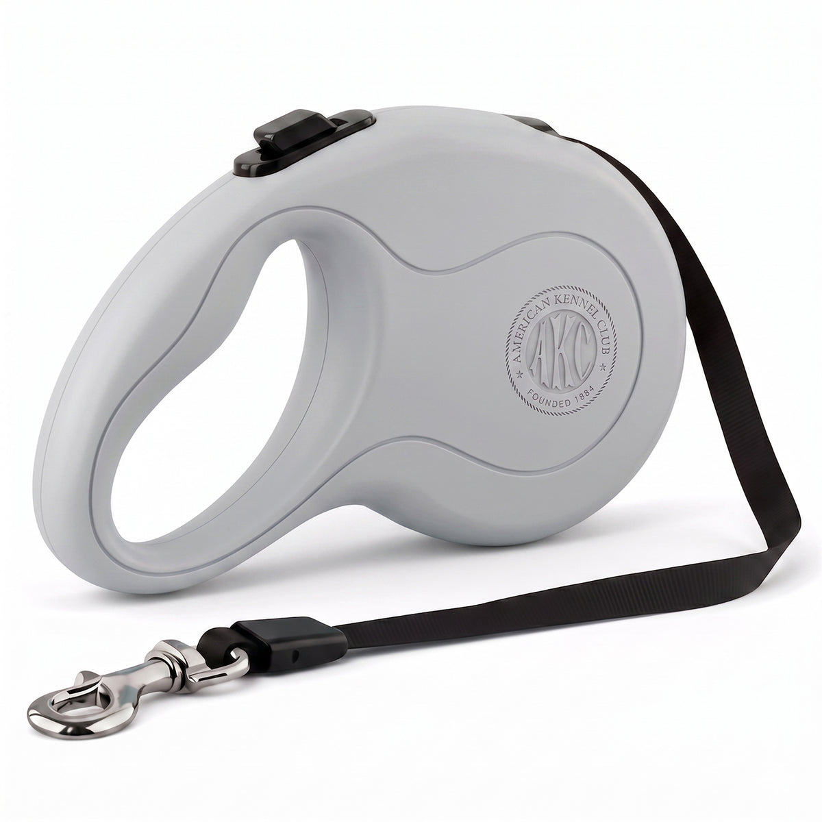 Akc Retractable Leash Large 5M/16.4Ft Gray