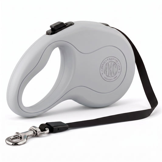 Akc Retractable Leash Large 5M/16.4Ft Gray