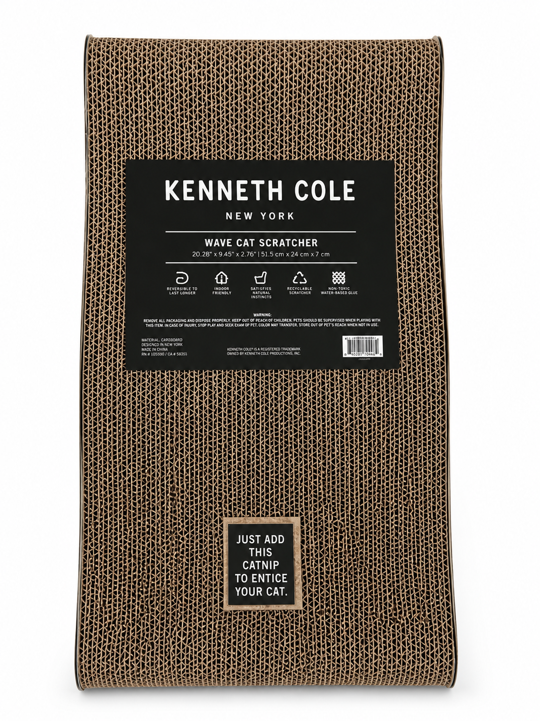 Kenneth Cole Large Wave Mirrored Cat Scratcher With Catnip