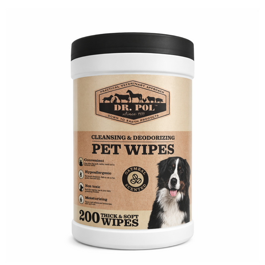 Dr Pol Pet Wipes Oatmeal Scent 200 Count Canister