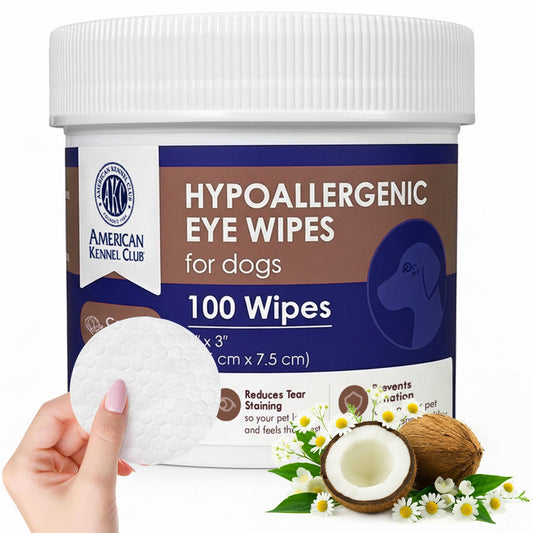 Akc 3*3" Pet Eye Wipes Coconut Scent 100 Count