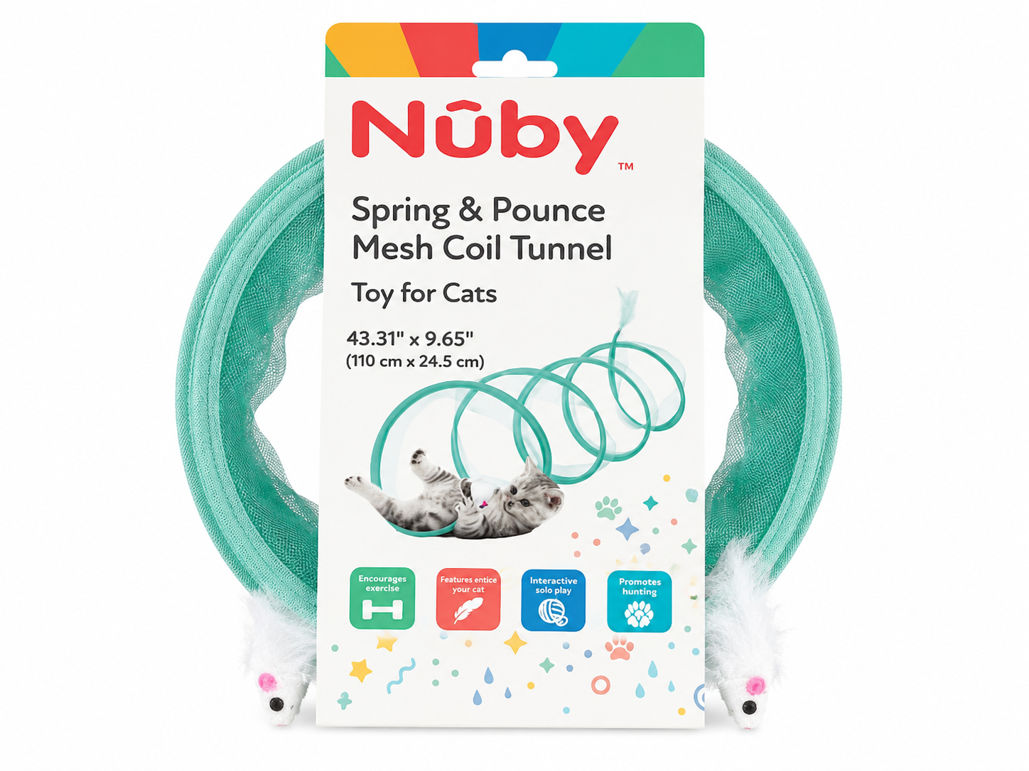 Nuby Wire And Mesh Cat Tunnel Blue