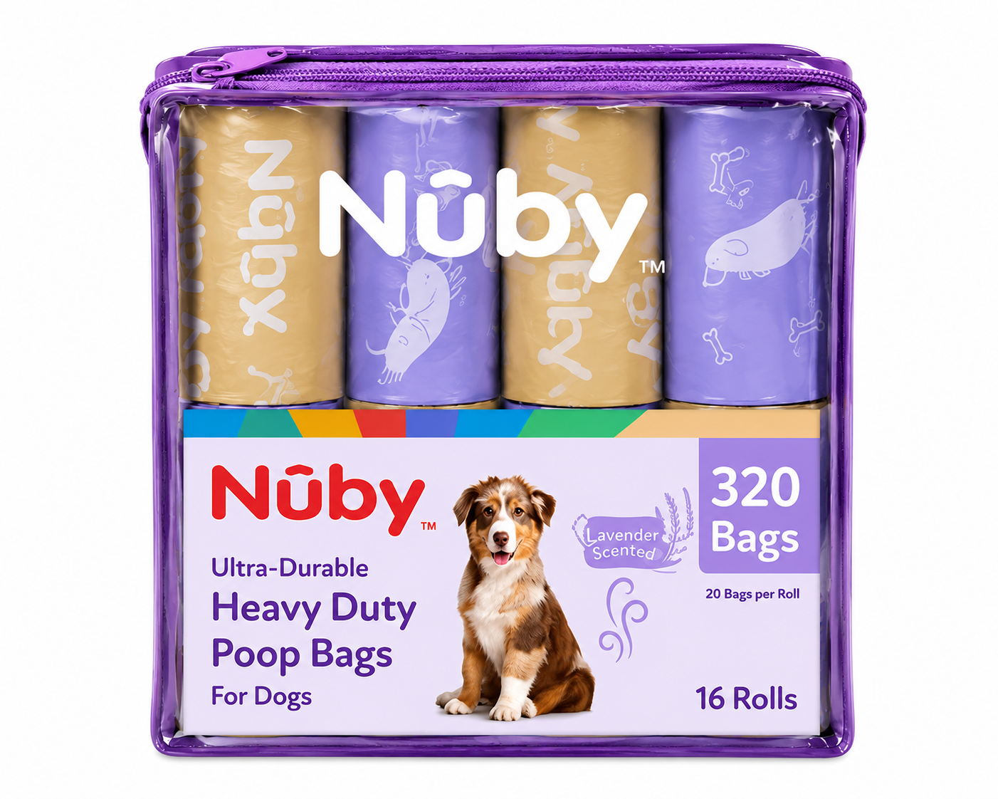 Nuby 320 Ct 16 Rolls Waste Bags Lavender Scent