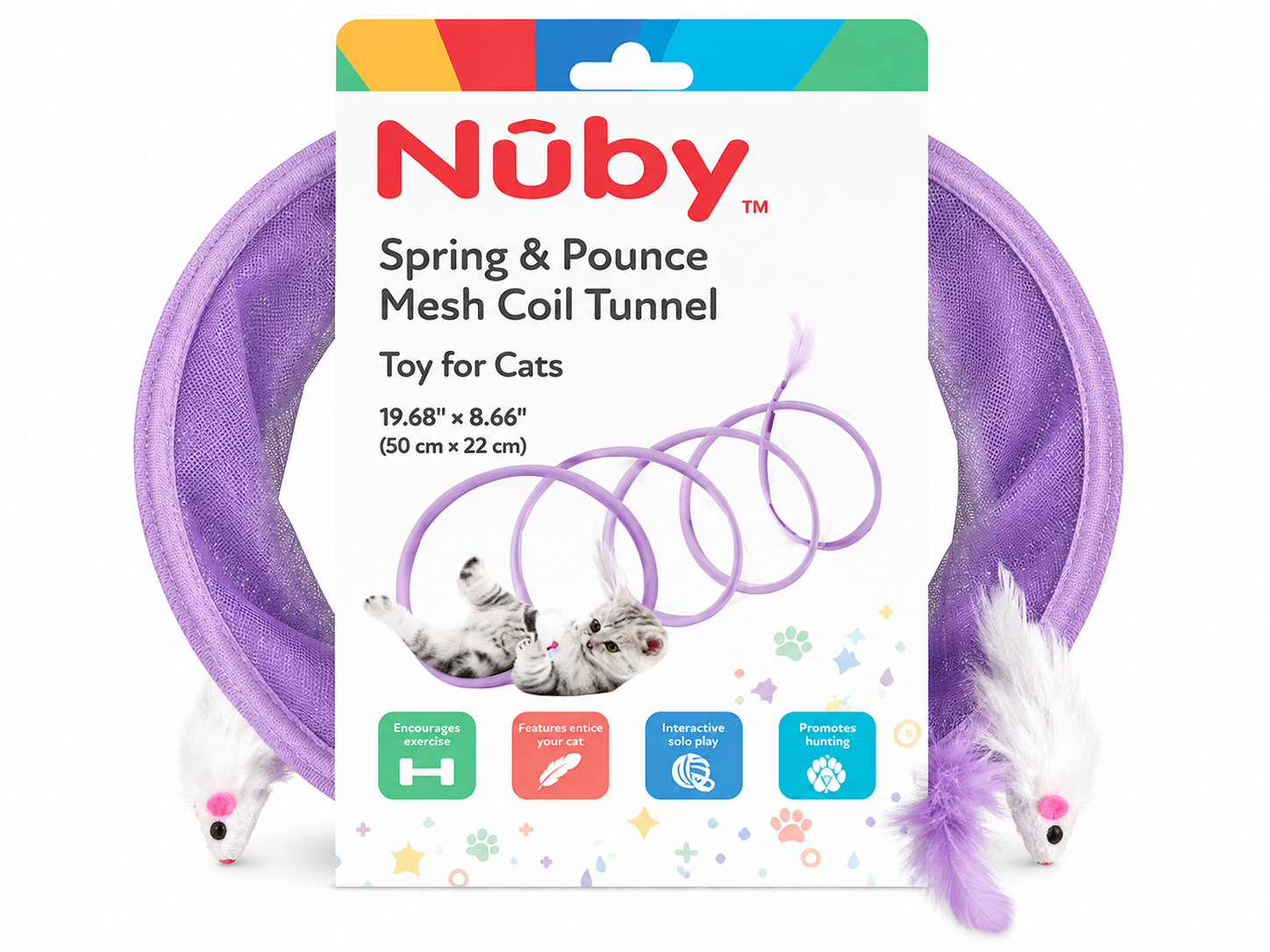 Nuby Wire And Mesh Cat Tunnel Purple