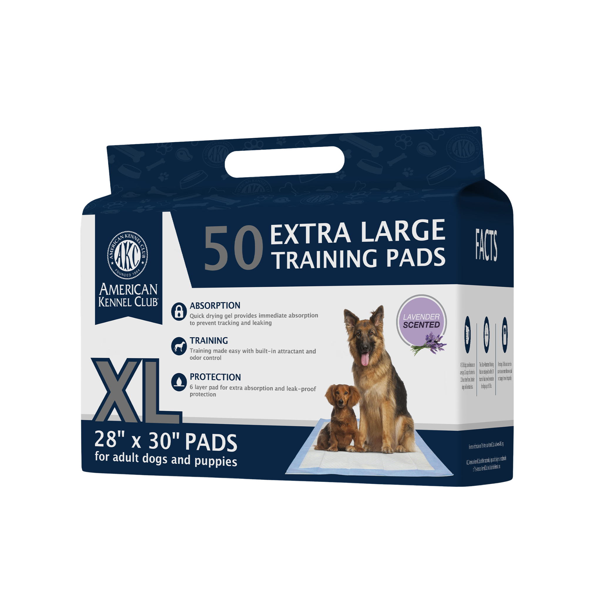Akc Lavender Scent Xl 50Ct Training Pads 28" X 30"