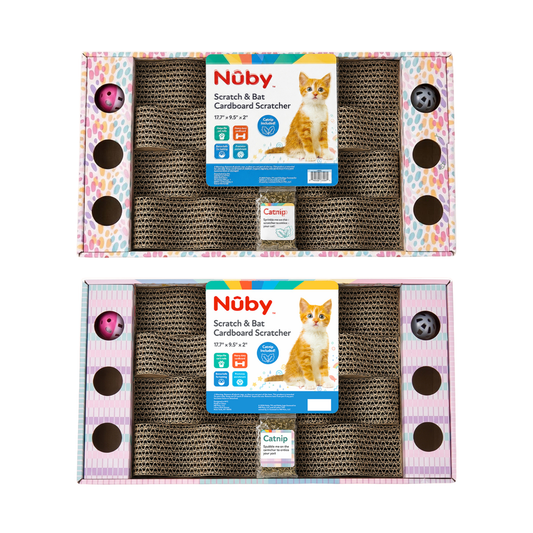 Nuby Scratch And Play Cat Toy Rainbow Dots And Stripes 2 Assortments